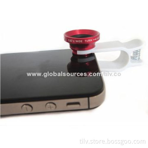 Clip mobile phone lens with fisheye wide and angle lens for iPhone